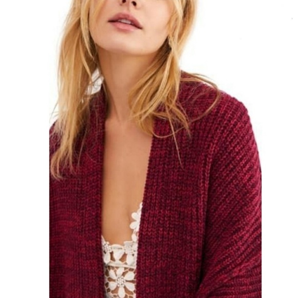 Free People High Hopes Cardigan in Plum Blossom - Picture 3 of 15